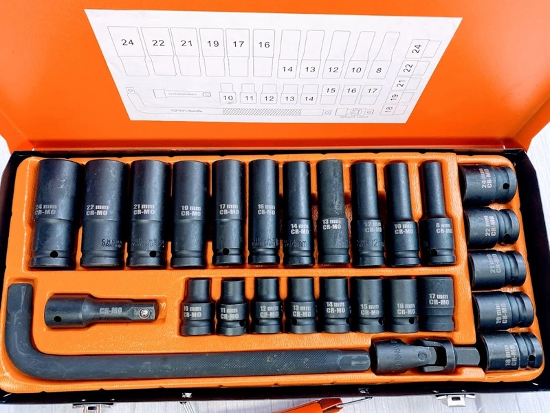 BỘ KHẨU THÉP ĐEN 27PCS
