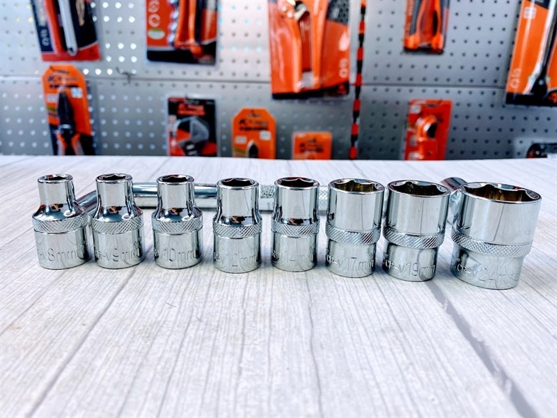 Bộ khẩu 1/2'' 10pcs tay L hộp sắt Kapusi