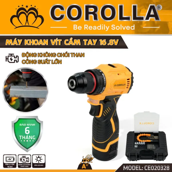 MÁY KHOAN VÍT DÙNG PIN COROLLA 16.8V CE020328